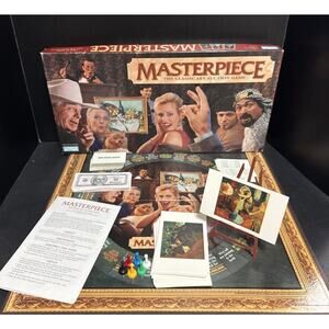 Masterpiece The Classic Art Auction Game Parker Brothers 1996 99% Complete